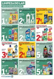 Folheto E.Leclerc semana 35 Página 32: Ajax lava tudo limão €2,99, Sonasol lava tudo brilhante universal €2,99