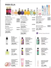 Catálogo AVON Página 113: Attraction para Ella €39,99, TTA Love Quartz Crema Corporal con Aroma €9,99