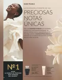 Catálogo AVON Página 16: Rare Pearls loción corporal €7,99, Rare Onyx €24,99