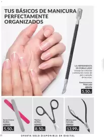 Catálogo AVON Página 206: Set de 2 Limas de Uñas €5,50, Tijeritas de Uñas €8,50