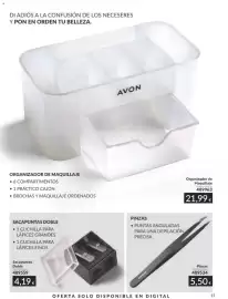 Catálogo AVON Página 207: Avon sacapuntas doble €4,19, Avon pinzas €5,50