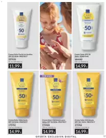 Catálogo AVON Página 213: Avon crema solar hidratante spf 50 sun+ protect €14,99