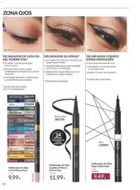 Catálogo AVON Página 50: Avon delineador de ojos liquido 24 horas power stay €11,99