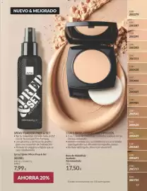 Catálogo AVON Página 57: Avon spray fijador micro prep & set €7,99, Base de Maquillaje €17,50