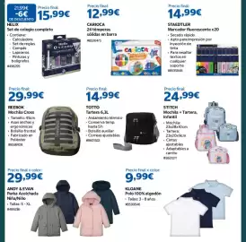 Catálogo Costco Página 4: Carioca 24 témperas sólidas en barra €12,99, Staedtler marcador fluorescente €14,99