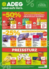 ADEG Flugblatt woche 36 Seite 1: Chiquita Bananen €1,69, Römerquelle Mineralwasser €0,47