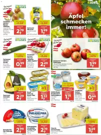 ADEG Flugblatt woche 36 Seite 3: Äpfel Gala €1,99, Woerle Emmentaler €1,69