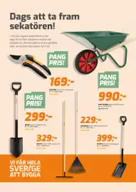 Järnia reklamblad Sida 4: Fiskars Skyffel solid d-handtag trä €399,00, Skottkärra Ekeby 90 PFG Classic €990,00