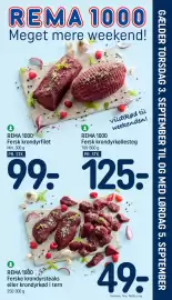 REMA 1000 tilbudsavis uge 36 Side 21: Fersk krondyrfilet €99,00, Fersk krondyrkøllesteg €125,00