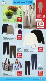 ALDI folder week 37 Pagina 17: Chrysant Pinko €2,99, T-shirt met lange mouwen €7,99