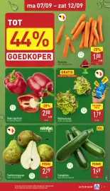 ALDI folder week 37 Pagina 3: Courgettes €1,49, Rode paprika's €2,00