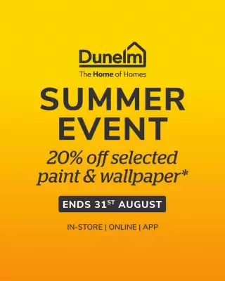 Dunelm (valid until 31-08)