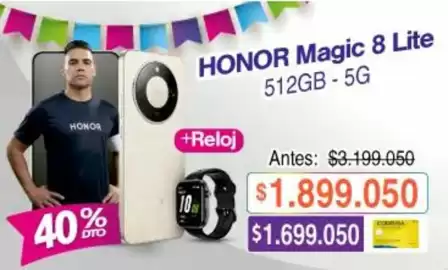 Catálogo Alkosto Página 2: Honor - magic 8 lite 512gb - 5g €1.899.050,00