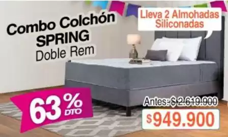 Catálogo Alkosto Página 6: Spring - combo colchón spring doble rem €949.900,00