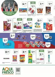 Folheto Aqui é fresco Página 4: Bol. Dibus Mágic O2 / Gullón Recheadas Cacau / Choco Bom Hoosp Branco €1,29