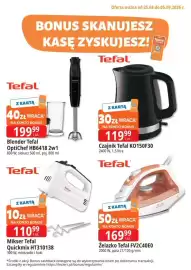 E.Leclerc gazetka Strona 6: Blender Tefal OptiChef HB6418 2w1 €199,99, Mikser Tefal Quickmix HT310138 €110,99