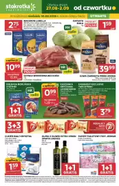 Stokrotka gazetka tydzień 35 Strona 1: Cukier Biały Kryształ €1,59, Kaszanka Gryczana Legendarna Olewnik €0,99