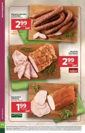 Stokrotka gazetka tydzień 35 Strona 16: Kiełbasa Wiejska z Wadowic €2,99, Baleron Gotowany Sokołów €2,99