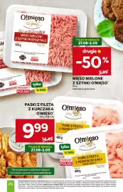 Stokrotka gazetka tydzień 35 Strona 2: Mięso Mielone z Szynki O!mięso €9,99, Paski z fileta z piersi kurczaka O!mięso €9,99