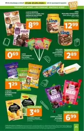 Stokrotka gazetka tydzień 35 Strona 32: Kulki Dobra Kaloria w pudrze €6,99, Chrupki kukurydziane Boramex €1,29