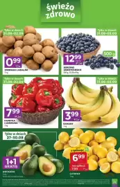 Stokrotka Express gazetka tydzień 35 Strona 1: Banany €3,99, Borówki amerykańskie €12,99