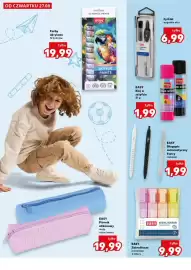 Kaufland gazetka tydzień 35 Strona 20: EASY Zakreślacze pastelowe, 4 kolory €9,99, EASY Farby akrylowe 12 kolorów €19,99