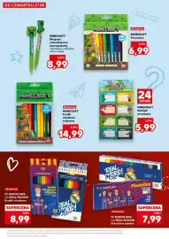 Kaufland gazetka tydzień 35 Strona 21: MINECRAFT Naklejki na zeszyty €5,99, MINECRAFT Długopis automatyczny wymazywalny €8,99