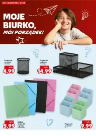 Kaufland gazetka tydzień 35 Strona 32: DONAU Teczka A4 z gumką €5,99, Przybornik na biurko metalowy €4,99