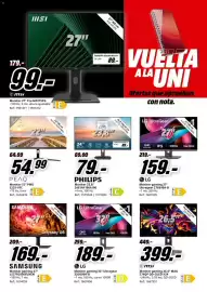 Folleto MediaMarkt Página 22: Lg monitor gaming 32 ultragear 32g600a-b €189,00, Philips monitor 23,8" €79,00