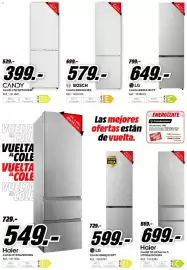 Folleto MediaMarkt Página 29: Bosch combi KGN36VIED €579,00, Haier combi €549,00