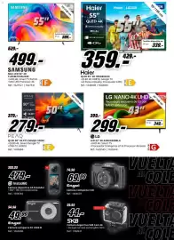 Folleto MediaMarkt Página 7: Samsung mini led 55" 4k tu55m73hauxxc €499,00, Haier QLED 55" 4K H55S80GUX €359,00