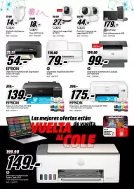 Folleto MediaMarkt Página 8: Epson impresora ecotank et-1810 €139,00, Hp impresora multifunción envy 6530e €79,00