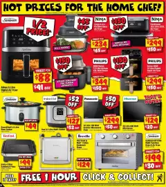 JB Hi-Fi catalogue Page 32: Sunbeam Multi-Function Oven & Air Fryer €199,00, Hisense 20 Litre 800 Watt Microwave €124,00