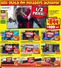 JB Hi-Fi catalogue Page 40: Hisense 85" 4K Hi-QLED Smart TV €1.795,00, Samsung UN Micro RG €4.195,00