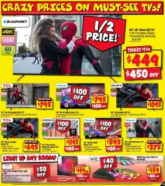 JB Hi-Fi catalogue Page 43: Hisense 43" 4K Hi-QLED Smart TV €595,00, Hisense 40" Full HD Smart TV €375,00