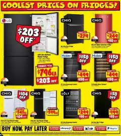 JB Hi-Fi catalogue Page 46: ChiQ 33 Bottle Wine Cabinet €199,00, Chiq refrigerator €249,00