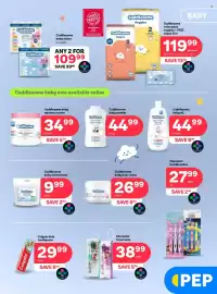PEP catalogue Page 3: Cuddlesome baby oil €44,99, Cuddlesome baby aqueous cream €34,99