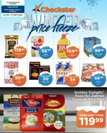 Check Star catalogue Page 1: BB White Bread €34,00, Check Value Pea Dhal €20,00