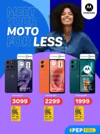 PEP catalogue Page 5: Motorola g06 €2.299,00, Motorola moto g05 €1.999,00