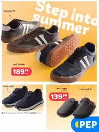 PEP catalogue Page 4: Men's cloggs €139,99, Men's sneakers €189,99