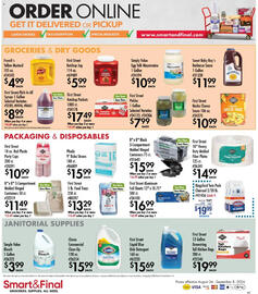 Smart & Final weekly ad Page 2: First Street 5 lb. Food Trays €13,29, First Street aluminum foil sheets €16,99