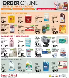 Smart & Final weekly ad Page 2: First Street 5 lb. Food Trays €13,29, First Street aluminum foil sheets €16,99