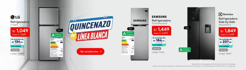 Catálogo Hiraoka semana 35 Página 1: Samsung refrigeradora rt25farads8/pe €1.449,00