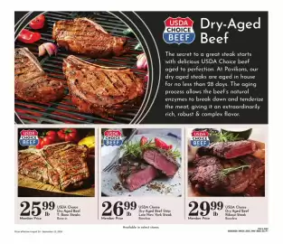Pavilions weekly ad Page 3: Usda choice dry aged beef strip loin new york steak boneless €26,99