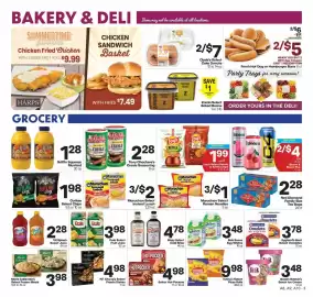 Harp's Market weekly ad week 35 Page 3: Bob Evans Egg Whites €4,48, Dole Select Fruit Juice €3,98