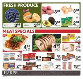 Harp's Market weekly ad week 35 Page 4: Tyson Select Freshly Seasoned Meat Grillers €5,00, Bagged Hass Avocados €3,98