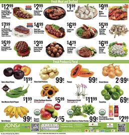 Jons International weekly ad week 35 Page 4: 5 Stem Sunflower Bunches €5,99, Organic Mangos €5,00