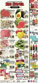 Big Saver Foods weekly ad week 35 Page 1: Pork Neck Bones or Pork Feet €3,59, Boneless Sirloin Tip Steak €7,99