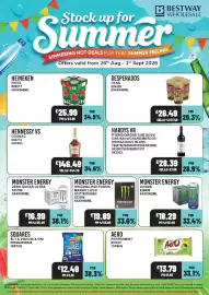 Bestway leaflet week 35 Page 1: Heineken pints €25,99, Hardys vr €28,39