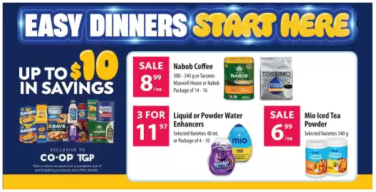 Co-op flyer week 35 Page 9: Liquid or Powder Water Enhancers €11,97, Mio Iced Tea Powder €6,99